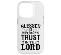 Bienaventurado el Que confía en el Señor Amor Cristiano Carcasa para iPhone 14 Pro