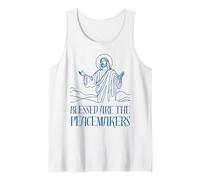 Bienaventurados los pacificadores. Jesús. Fe Cristiana. Paz Camiseta sin Mangas