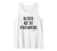 Bienaventurados los pacificadores Mateo 5:9 Biblia Paz Fe Camiseta sin Mangas