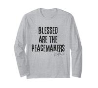 Bienaventurados los pacificadores Mateo 5:9 Biblia Paz Fe Manga Larga