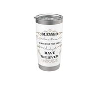 Bienaventurados los que no han visto Juan 20:29 Pascua Vaso térmico de acero inoxidable de doble pared