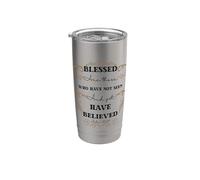 Bienaventurados los que no han visto Juan 20:29 Pascua Vaso térmico de acero inoxidable de doble pared
