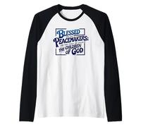 Bienaventuranzas. versículo de la Biblia, Cita Positiva Camiseta Manga Raglan