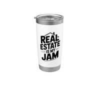 Bienes raíces es mi agente inmobiliario Jam Vaso térmico de acero inoxidable de doble pared
