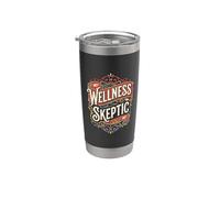 Bienestar Escéptico Humor Humorístico Sátira divertida Cita Escéptica Vaso térmico de acero inoxidable de doble pared