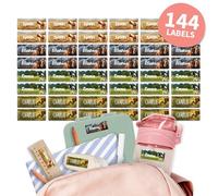 Bienpegado Etiquetas con nombre personalizadas para niños - 48 pegatinas resistentes al agua - Diseños del mundo real - Para material escolar, libros y objetos - 41×16 mm - (Horses, 144)