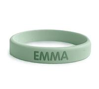 bienpegado Pulsera personalizada SOS para niños de silicona Ideal para salidas y paseos. En varios tamaños y colores. Resistente al agua y duradera. (Verde salvia)