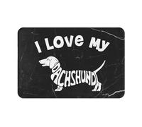 Bienvenida Alfombra Amo A Mi Daschund Impermeable Alfombra Exterior para Puerta Muy Suave Estera Interior para Fiesta Cocina Oficina 60X40Cm