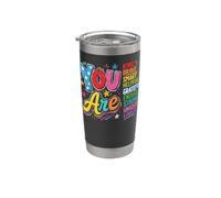 Bienvenida de regreso a clases Celebración del primer día Aprendizaje listo Vaso térmico de acero inoxidable de doble pared