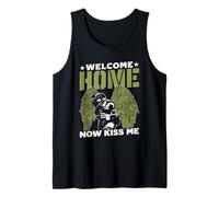 Bienvenido A Casa Ahora Bésame Soldado Bienvenido A Casa Camiseta sin Mangas