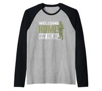 Bienvenido A Casa Mi Héroe Soldado Bienvenido A Casa Camiseta Manga Raglan