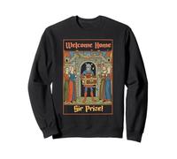 Bienvenido a casa Sorpresa! Premio Señor Divertido Juego de Palabras Arte Medieval Sudadera