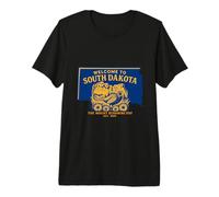 Bienvenido a Dakota del Sur Arte Vintage de Aventura Camiseta Premium