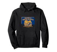 Bienvenido a Dakota del Sur Arte Vintage de Aventura Sudadera con Capucha