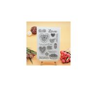 Bienvenido a Joyful Home 1 sello de goma transparente con diseρo de amor feliz dνa de San Valentνn para decoraciσn de tarjetas y αlbumes de recor