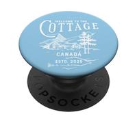 Bienvenido a la cabaña Canadá Único Retro Vintage PopSockets PopGrip Adhesivo