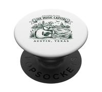 Bienvenido a la Capital de la música en Vivo Austin City Texas PopSockets PopGrip Adhesivo