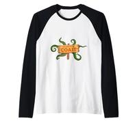 Bienvenido a la Costa Ciudad Ciudad Monstruo Espeluznante cómic Divertido Camiseta Manga Raglan