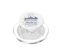 Bienvenido a Madrid Santo Padre 2026 Paloma de Paz Católico PopSockets PopGrip para MagSafe
