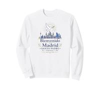 Bienvenido a Madrid Santo Padre 2026 Paloma de Paz Católico Sudadera