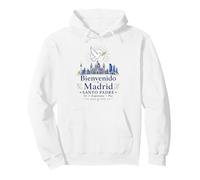 Bienvenido a Madrid Santo Padre 2026 Paloma de Paz Católico Sudadera con Capucha