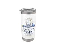 Bienvenido a Madrid Santo Padre 2026 Paloma de Paz Católico Vaso térmico de acero inoxidable de doble pared