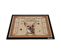 Bienvenido A Mi Casa - Perro Chihuahua Felpudo De Entrada Duradero Felpudo De Bienvenida Suave Alfombra De Baño para Cocina Trasera Delantera Entrada Casa 40X60 Cm
