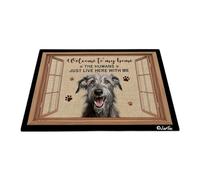 Bienvenido A Mi Casa - Perro De Caza Escocés Tapete para Puerta Antideslizante Felpudo De Bienvenida Cómodo Alfombra De Baño para Cocina Pasillo Interior 40X60 Cm