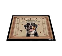 Bienvenido A Mi Casa - Perro De Montaña De Entlebucher Alfombra De Baño Fácil De Limpiar Felpudo De Bienvenida Suave Tapete para Puerta para Trasera Delantera Jardín Cocina 40X60 Cm