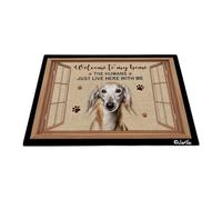 Bienvenido A Mi Casa - Perro Saluki Felpudo De Bienvenida Suave Felpudo De Entrada Fácil De Limpiar Alfombra Puerta para Trasera Delantera Entrada Casa Pasillo 40X60 Cm