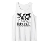 Bienvenido a My Cult Bridal Party Funny Wedding Bridesmaid Camiseta sin Mangas