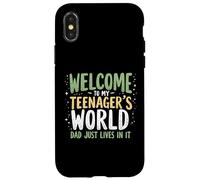 Bienvenido a My Teenager's World Dad Just Lives in It Teen Dad Carcasa para iPhone X/XS