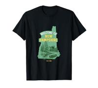 Bienvenido a New Hampshire Arte Vintage de Viaje Camiseta