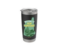 Bienvenido a New Hampshire Arte Vintage de Viaje Vaso térmico de acero inoxidable de doble pared