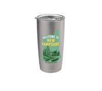 Bienvenido a New Hampshire Arte Vintage de Viaje Vaso térmico de acero inoxidable de doble pared