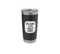 Bienvenido a nuestra familia loca suegros Adopción MIL SIL mezclado Vaso térmico de acero inoxidable de doble pared