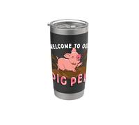 Bienvenido a nuestro cerdo Pen Loves Farming Farm Animal Pig Farming Vaso térmico de acero inoxidable de doble pared