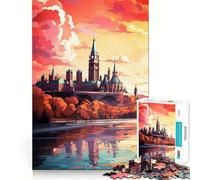 Bienvenido a Ottawa Puzzle para Adultos 1000 Piezas Juego de Memoria Ajuste Firme Montaje Seguro Juego de construcción de Conexiones significativas (38x26cm)