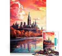 Bienvenido a Ottawa Rompecabezas de 1000 Piezas Juguete de construcción Focus Ajuste Firme Montaje Seguro Juguete de Entretenimiento para Interiores (50x75cm)