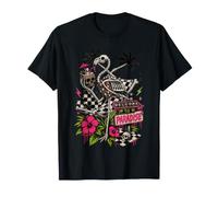 Bienvenido a Paradise Skeleton Flamingo Tropical Beach Camiseta