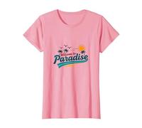 Bienvenido a Paradise Tropical Beach Vacation Camiseta, Mujer, Rosado, 3XL