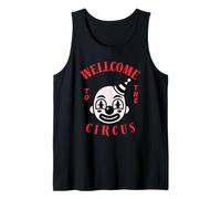 Bienvenido al Circo Vintage Payaso Oscuro Historia Americanos Camiseta sin Mangas