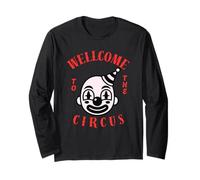 Bienvenido al Circo Vintage Payaso Oscuro Historia Americanos Manga Larga