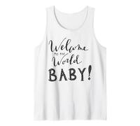 Bienvenido al Mundo Baby Recién Nacido Anuncio Decoración Camiseta sin Mangas