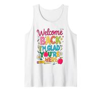 Bienvenido de Nuevo, me Alegro de Que estés aquí, Profesor de Regreso a Clases Camiseta sin Mangas