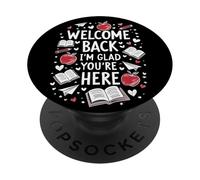 Bienvenido de Nuevo, me Alegro de Que estés aquí, Profesor de Regreso a Clases PopSockets PopGrip Adhesivo