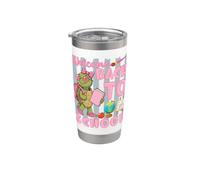 Bienvenido De Regreso Al Día De La Escuela Linda Tortuga Vaso térmico de acero inoxidable de doble pared