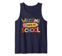 Bienvenido de Vuelta a la Escuela - Lindo lápiz Maestro Estudiantes niños Camiseta sin Mangas