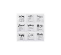 Bienvenidos a Joyful Home 9 piezas/juego Bienvenidos Hola Abrazos Amigos Sentimientos