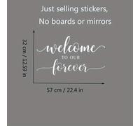 Bienvenidos a Para - Calcomanías de vinilo para pared para letrero de bienvenida de boda rústica, pegatinas de madera, papel tapiz impermeable